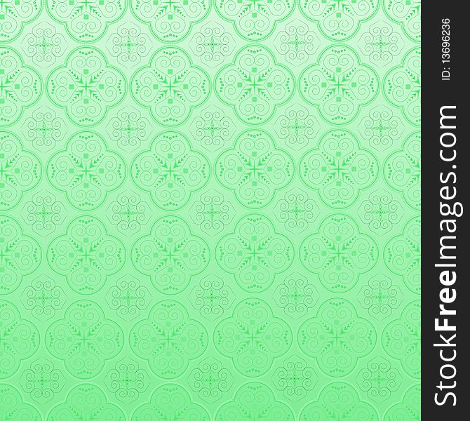 Seamless ornamental wallpaper, floral pattern, illustration