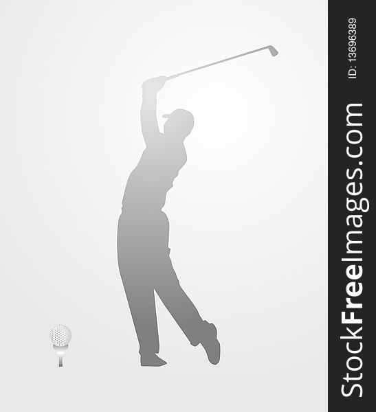 Golfer silhouette