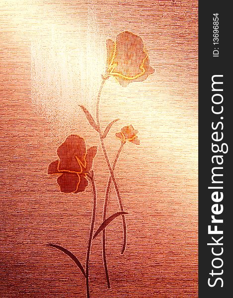 Beautiful poppies on the  canvas background. Beautiful poppies on the  canvas background.