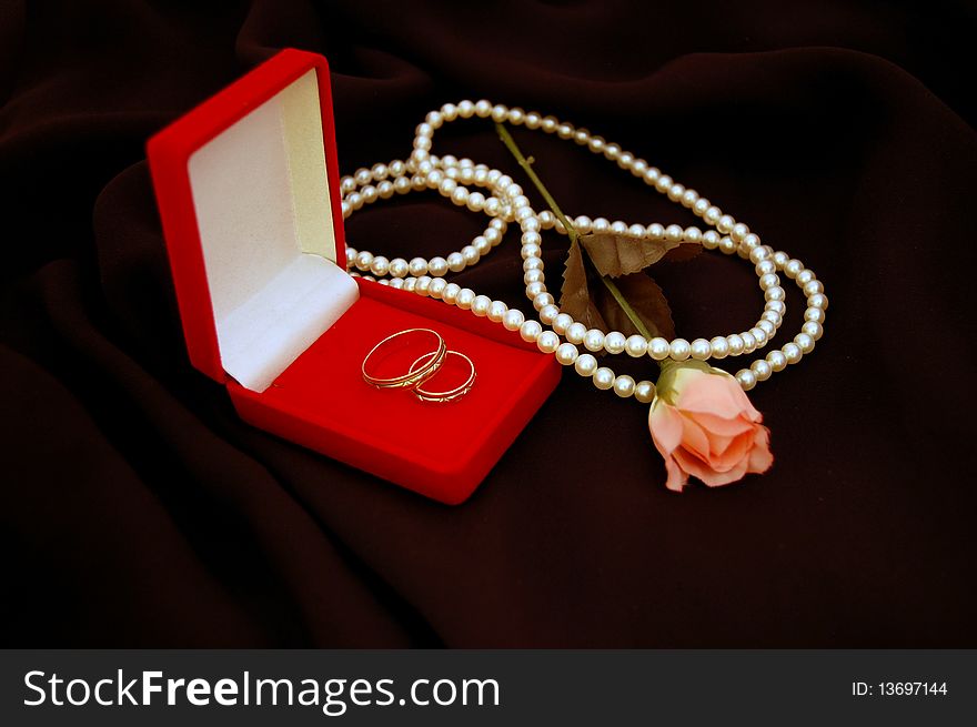 Wedding Rings In Red Box