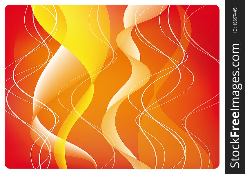 Red fire abstract background with waves. Red fire abstract background with waves