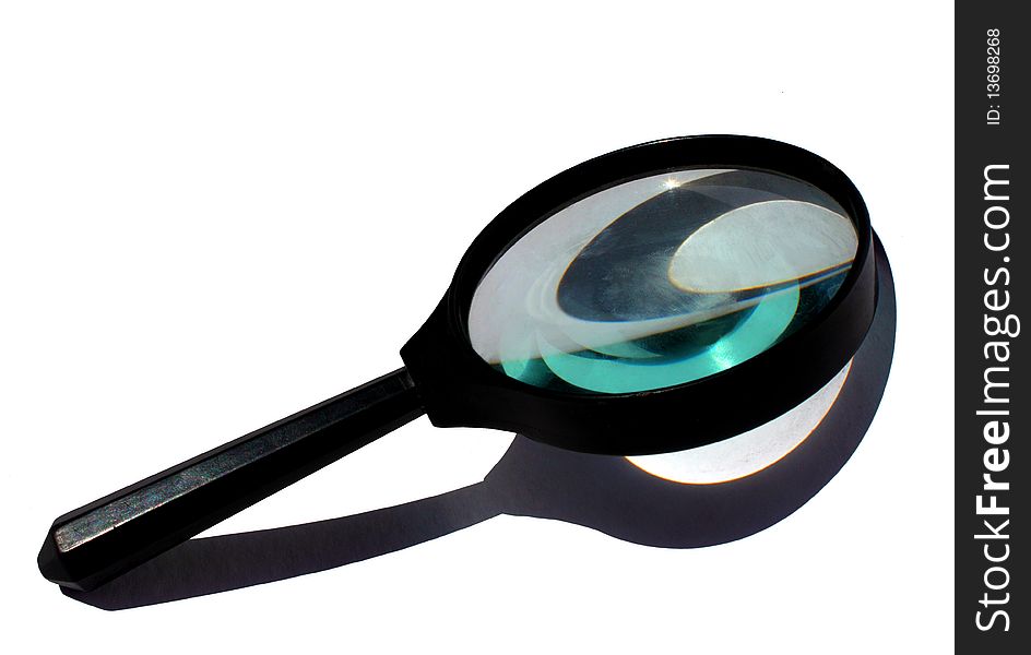 Black portable magnifying glass for easy access