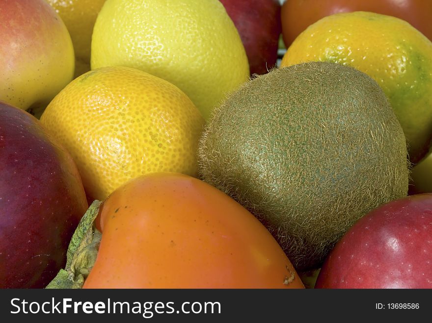 Background of different fresh fruit. Background of different fresh fruit