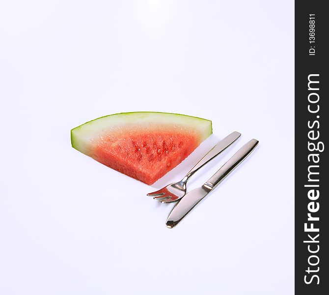 Watermelon With Cutlery