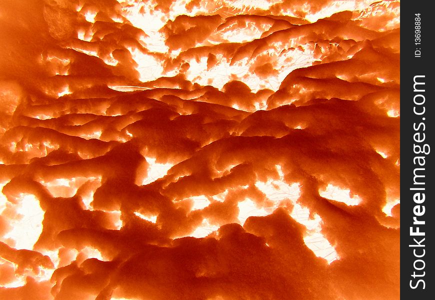 Abstract background of red hot molten texture