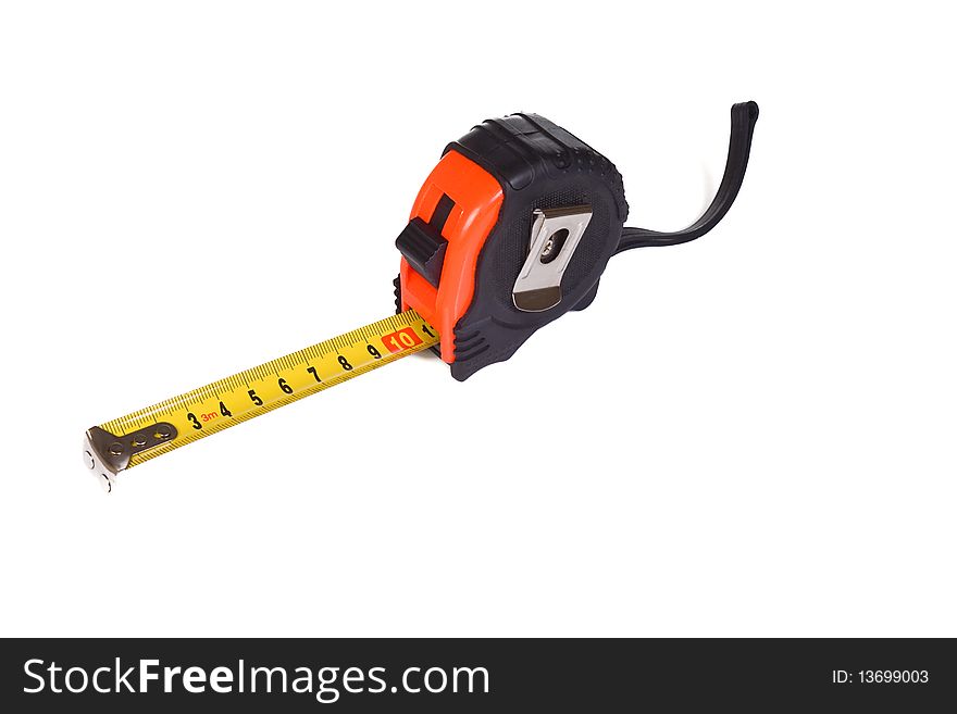 Isolated centimeter tape measure