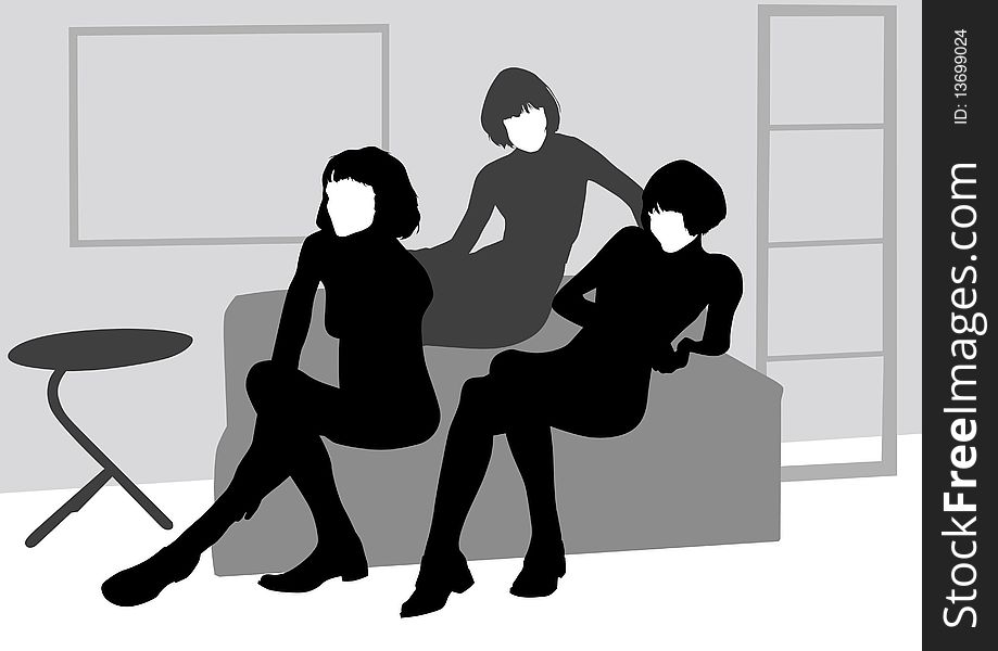 Womens On Sofa