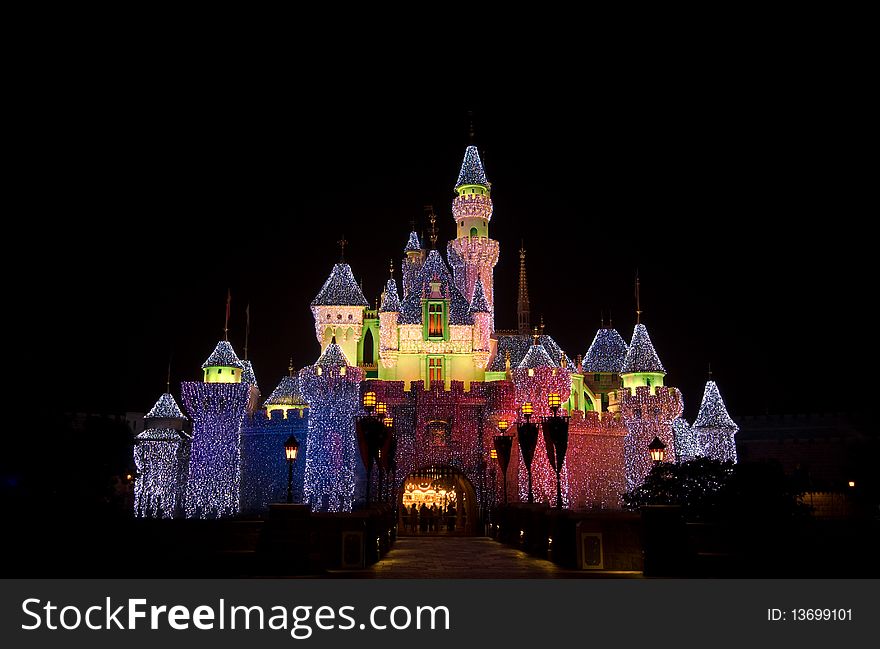 Beautiful castle at the night