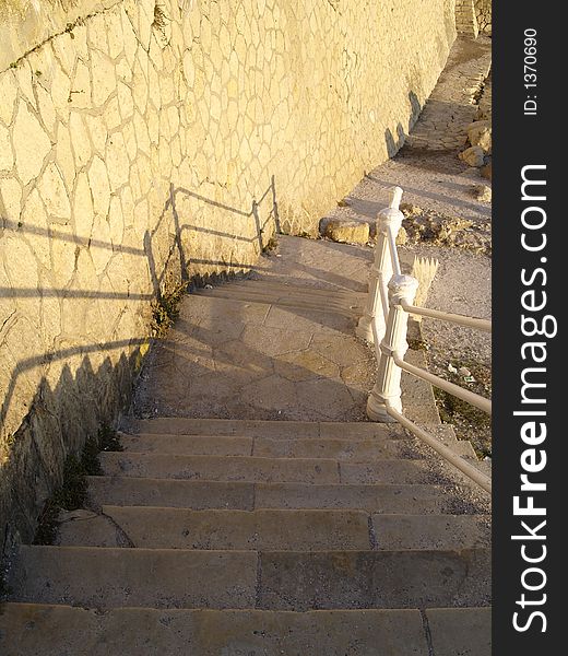 Rock Stairs Down