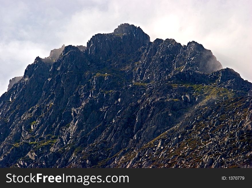 A view of the mountains in snowdonia park, Wales, UK. A view of the mountains in snowdonia park, Wales, UK