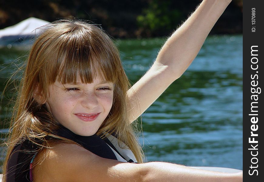 Little Girl On Boat