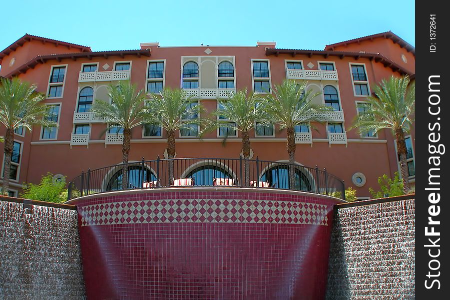 Tropical Building Detail in Las Vegas