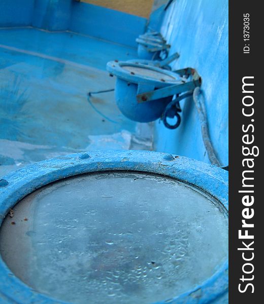 Fountain underwater lamps, switched off at mendoza