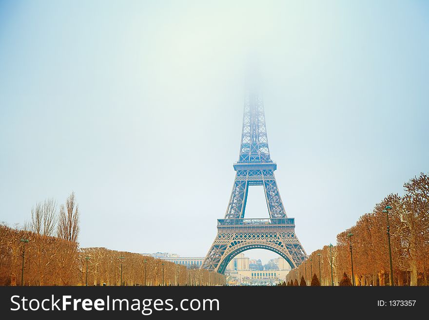 Eiffel Tower in winter