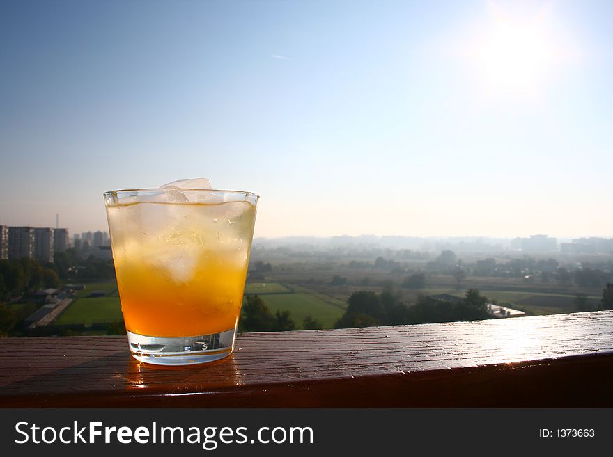 Ice drink on a sun. Ice drink on a sun