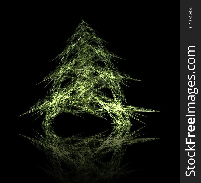 Fractal abstract - christmas tree (background)