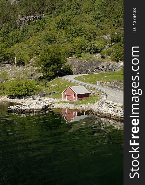 Picture of potical but hard living in Lysefjord in Norway. Picture of potical but hard living in Lysefjord in Norway.