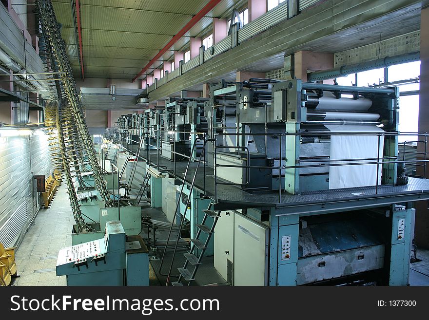 Different printing machines and polygraphic equipment. Different printing machines and polygraphic equipment