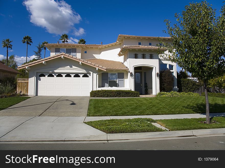 Exterior shot of a custom home built in the Napa Valley of California. Exterior shot of a custom home built in the Napa Valley of California.