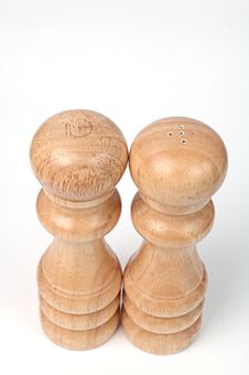 Two Wooden Figures Royalty Free Stock Images