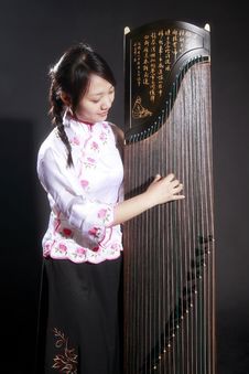 Chinese Zither Musician Royalty Free Stock Photos Chinese Zither Musician Royalty Free Stock Photos