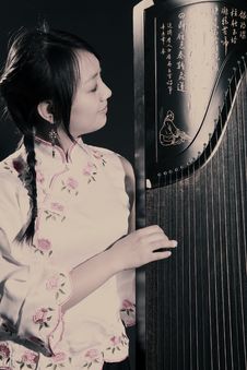 Chinese Zither Musician Stock Photography Chinese Zither Musician Stock Photography