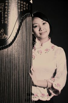 Chinese Zither Performer Stock Images Chinese Zither Performer Stock Images