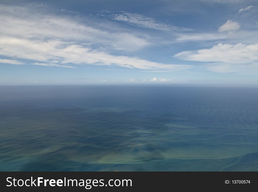 Endless sea and endless blue sky