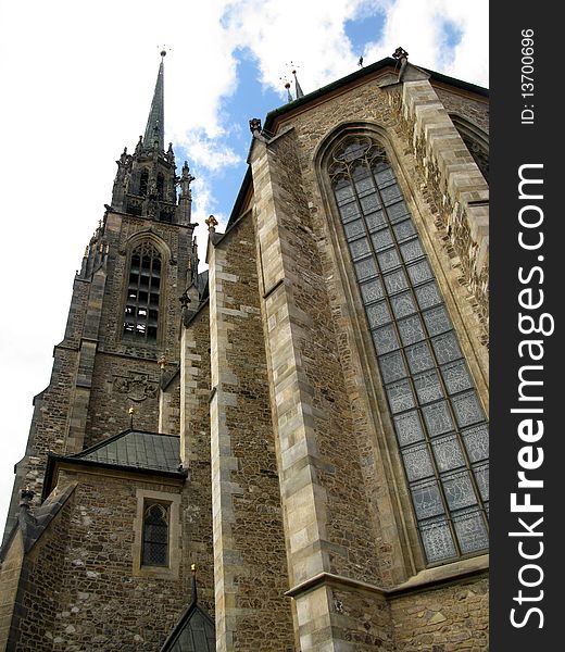 Historical cathedral on central Europe