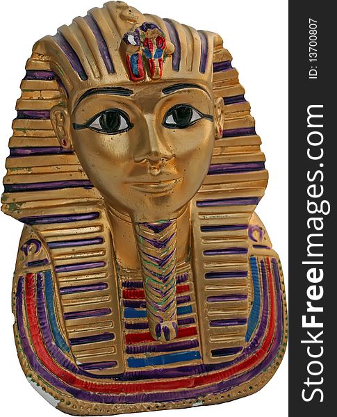 Statue of egyptian pharaoh.
pharaoh figure.