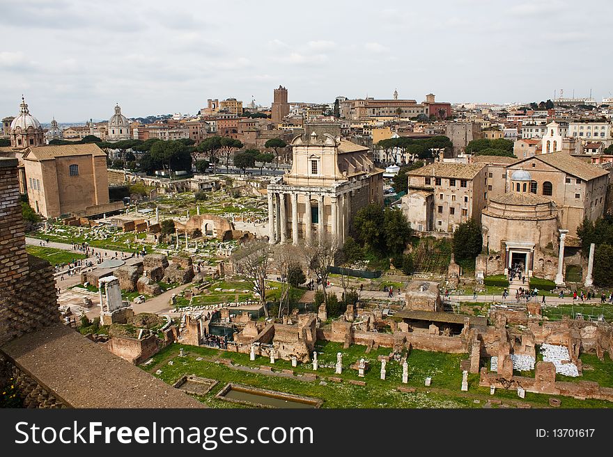 The ancient forum rome, italy. The ancient forum rome, italy