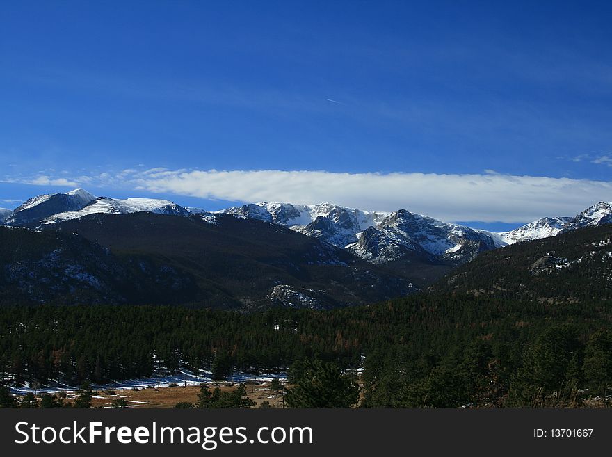 A vista from Rocky Mountain National Park in Colorado