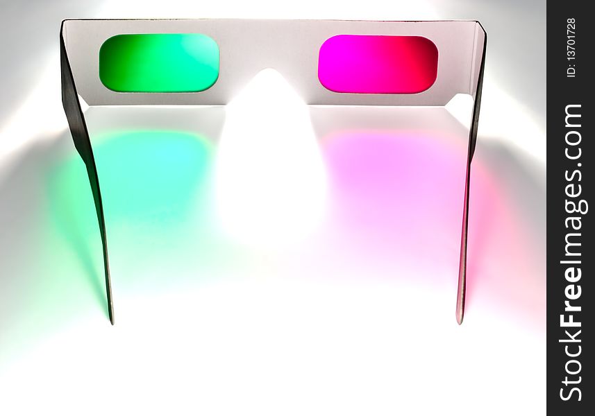 3D glasses - view from inside the front illumination