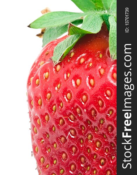 Fresh strawberry isolated on white background