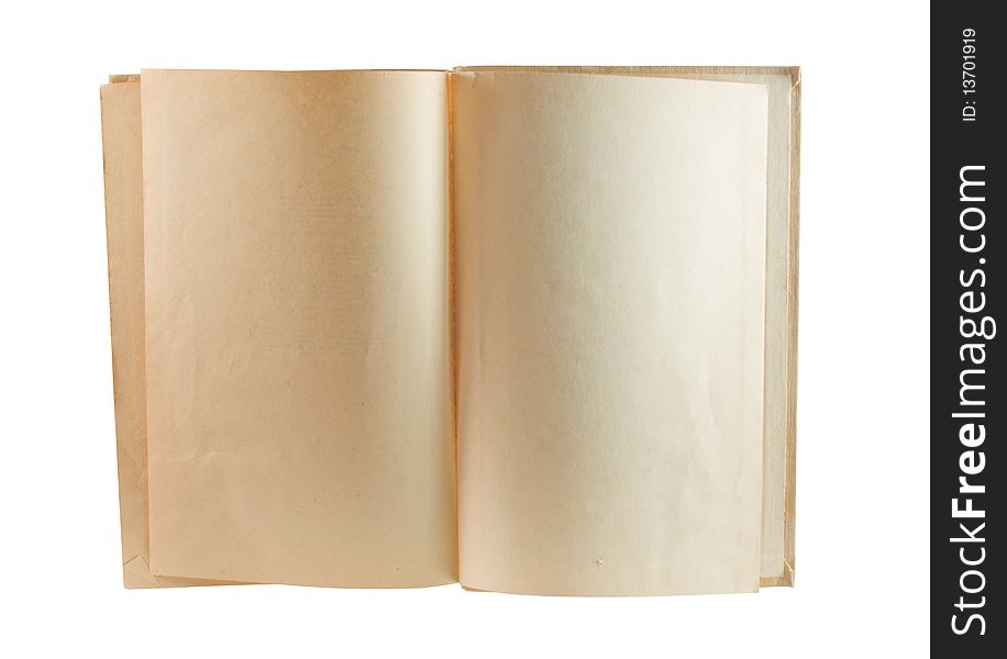 Old Book Showing Two Blank Pages