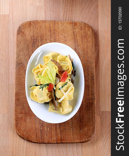 Dish of stuffed pasta - Italian cuisine. Dish of stuffed pasta - Italian cuisine