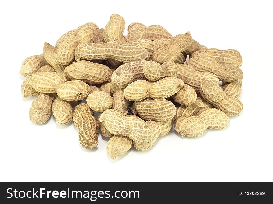 Peanut with white isolated background. Peanut with white isolated background