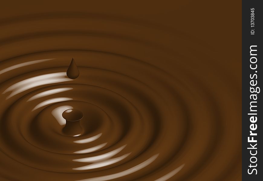 Illustration of Drop of Hot Chocolate