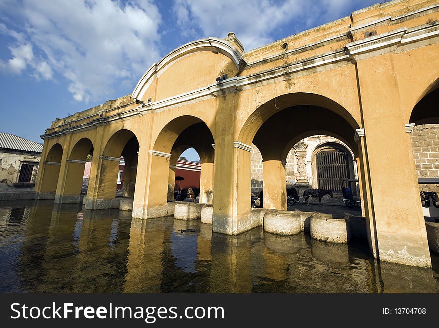 Public Loundry Building in Antigua, Guatemala. Public Loundry Building in Antigua, Guatemala.