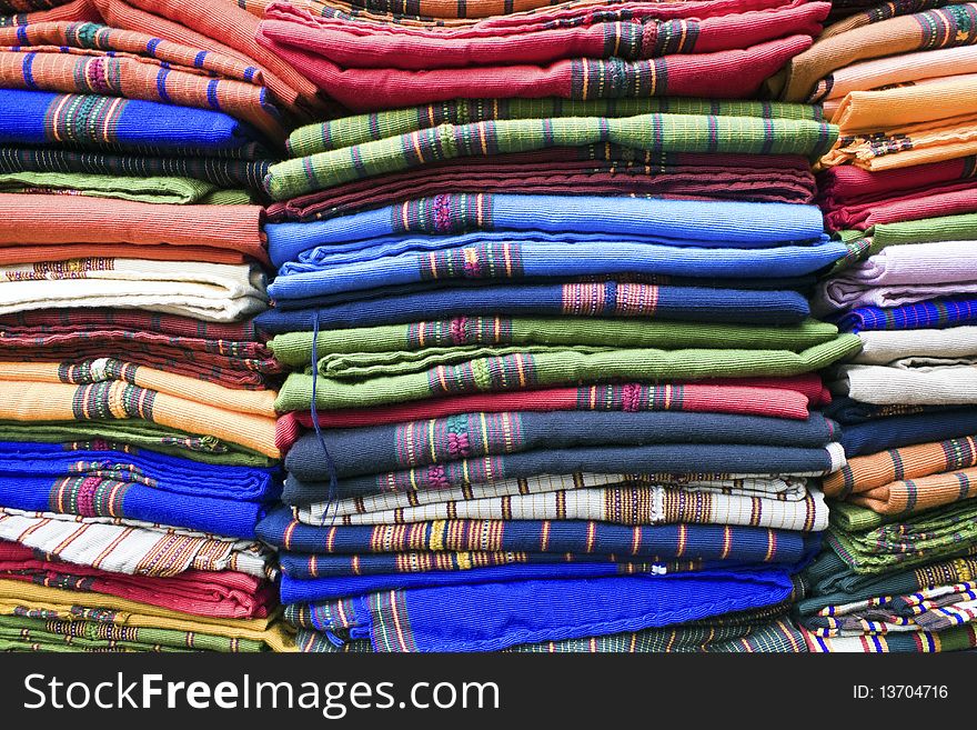 Colorful Blankets - market in Guatemala City