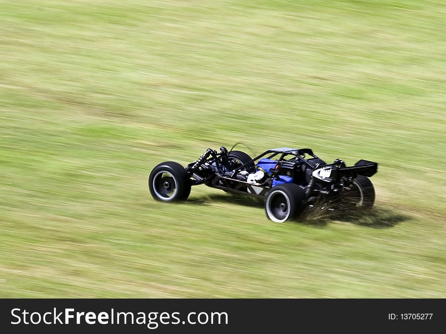 Remote controlled buggy at high speed