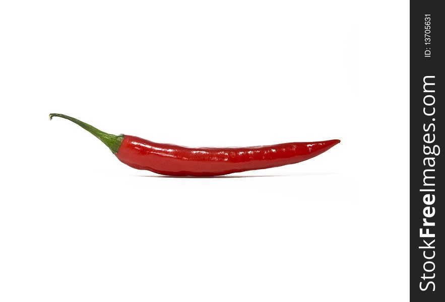 Red chilli pepper isolated on a white background. Red chilli pepper isolated on a white background