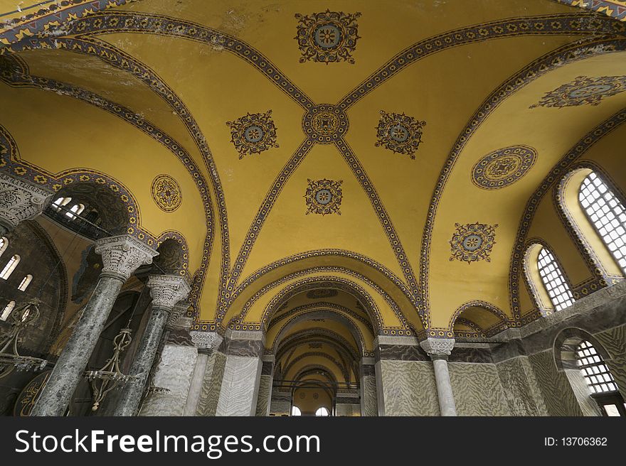 Turkey, Istanbul, St. Sophia Cathedral (built in the 4th century by Costantine the Great and reconstructed in the 6th century by Justinian)