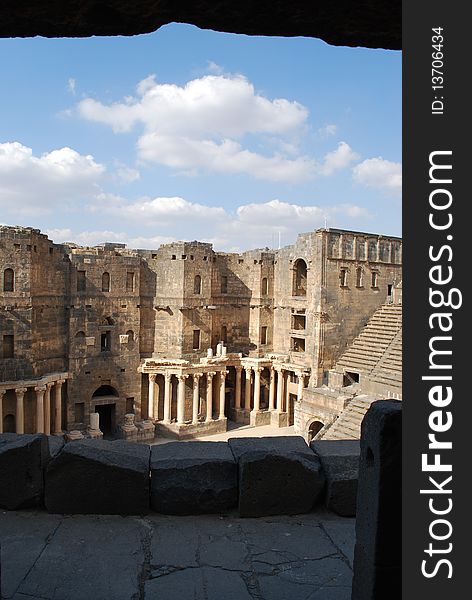 Ancient Roman time town Bosra in Syria. Ancient Roman time town Bosra in Syria