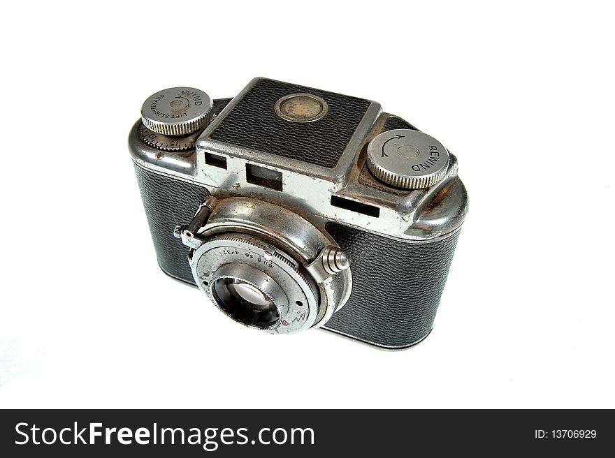 Old camera with white background