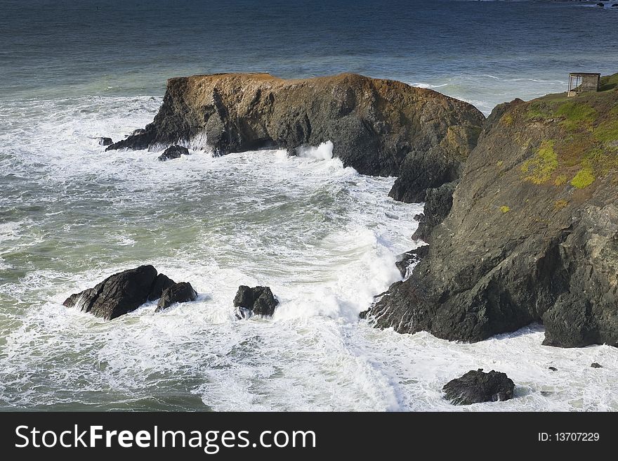 The beautiful cliff along the beach