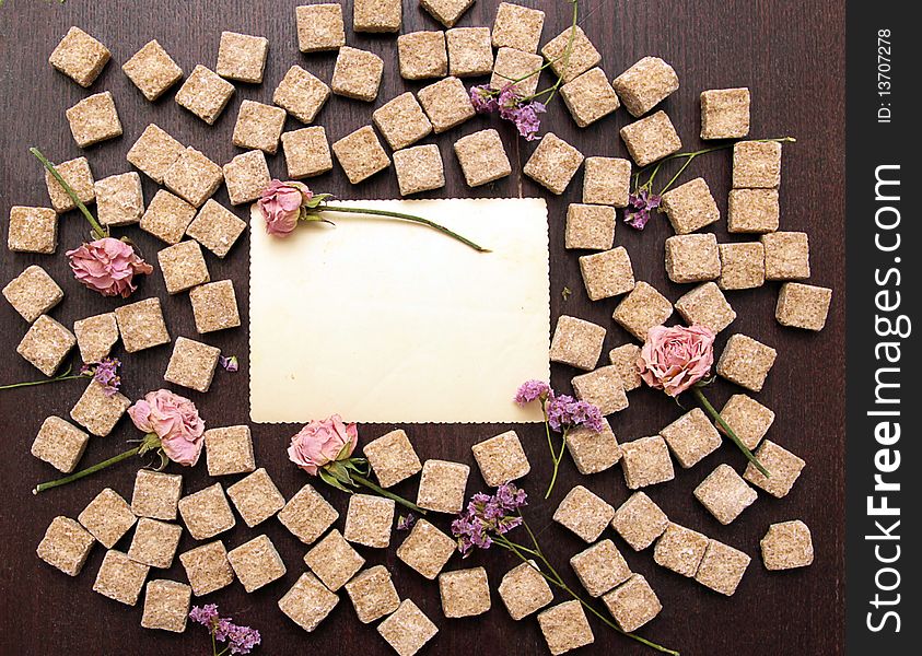 Frame Of Sweet Dreams On Wooden Background