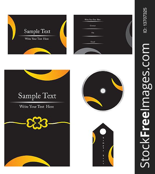 Complete set of business id vector illustration