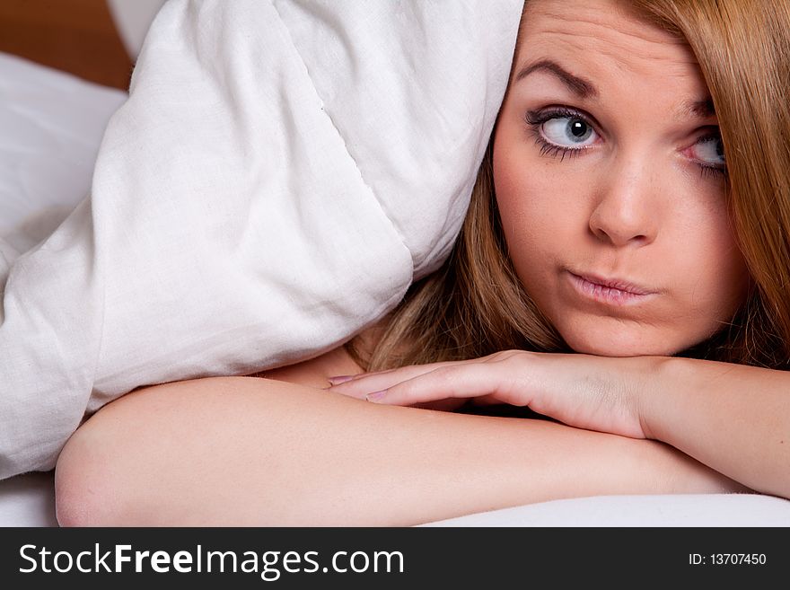 Portrait Under The Bedding