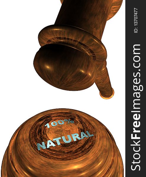 Gavel With 100 NATURAL